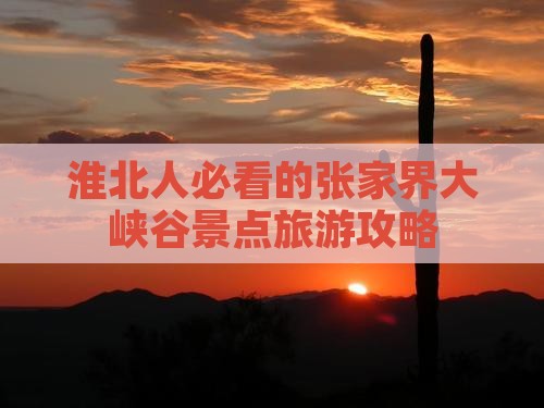 淮北去张家界大峡谷必去地