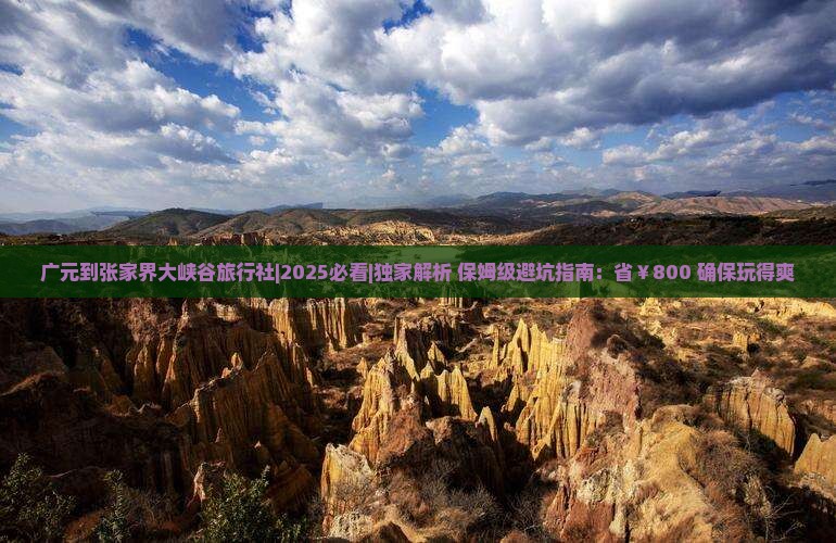 广元到张家界大峡谷旅行社