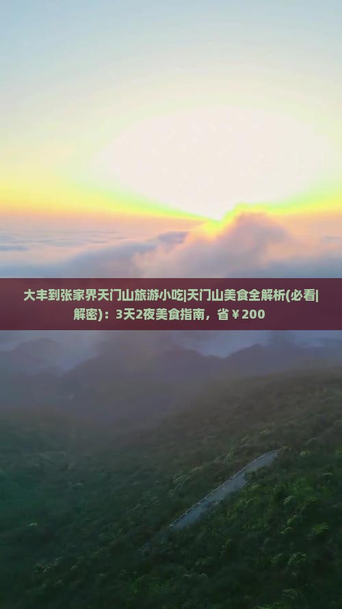 大丰到张家界天门山旅游小吃