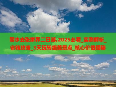丽水去张家界二日游
