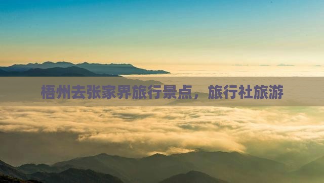 梧州去张家界袁家界旅行社