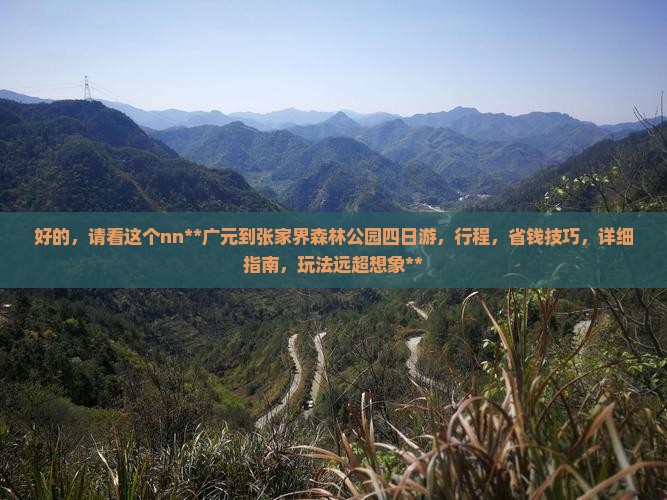 广元到张家界森林公园四日游