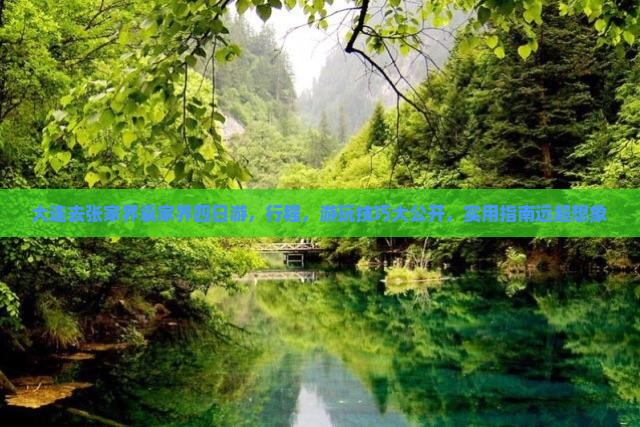 大连去张家界袁家界四日游