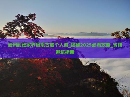 沧州到张家界凤凰古城个人游