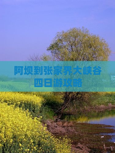 阿坝去张家界大峡谷四日游