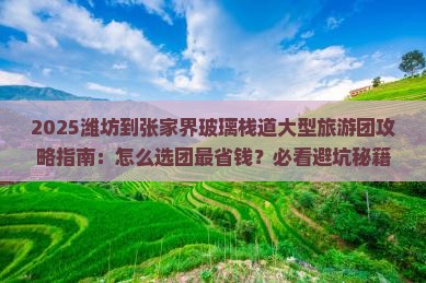 潍坊到张家界玻璃栈道大型旅游团