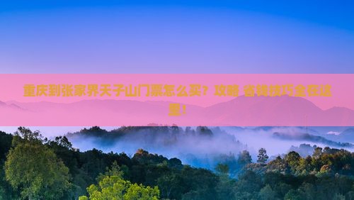 重庆到张家界天子山门票