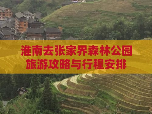淮南去张家界森林公园团体旅游