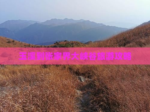 玉溪到张家界大峡谷二日游