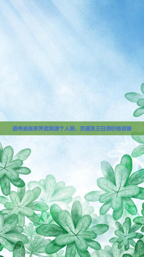 德州去张家界武陵源个人游