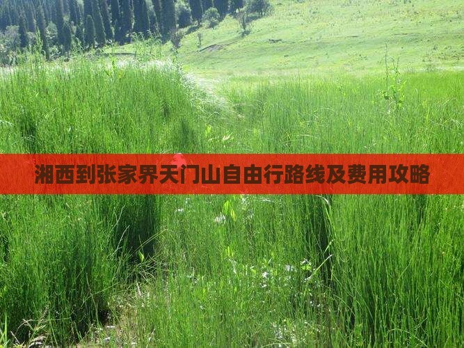 湘西到张家界天门山自由行