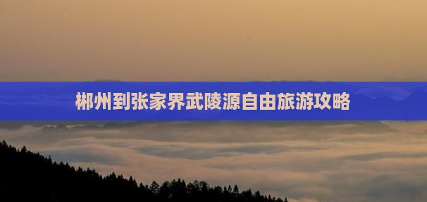郴州到张家界武陵源自由团