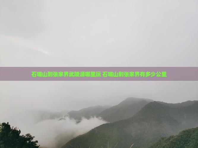 石嘴山到张家界武陵源哪里玩