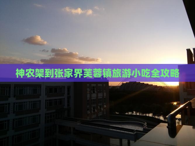 神农架到张家界芙蓉镇旅游小吃
