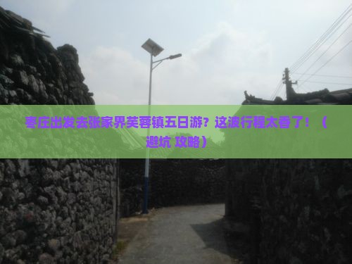 枣庄去张家界芙蓉镇五日游