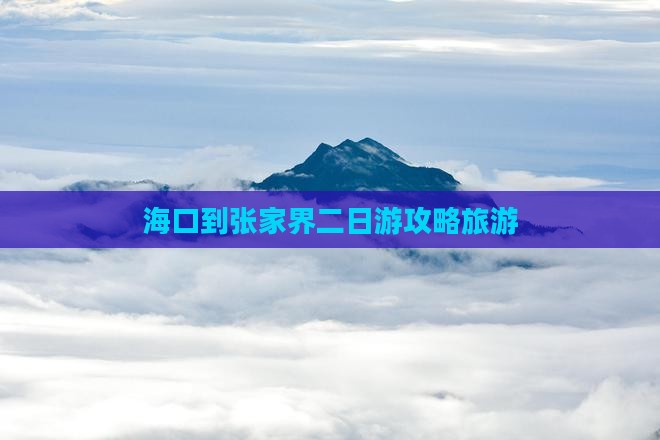 海口到张家界二日游