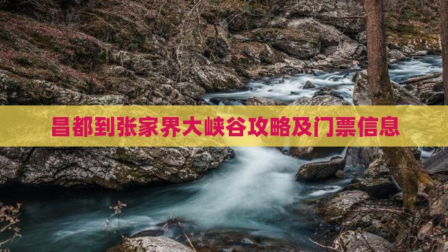 昌都到张家界大峡谷门票