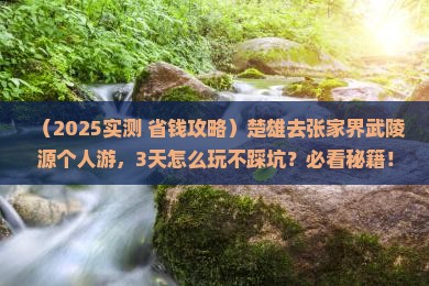 楚雄去张家界武陵源个人游