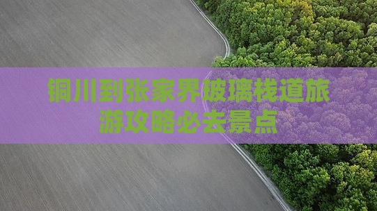 铜川到张家界玻璃栈道必去地
