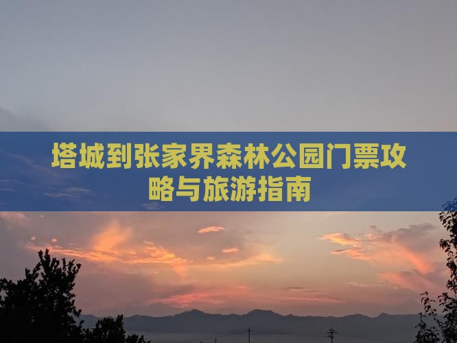 塔城到张家界森林公园门票