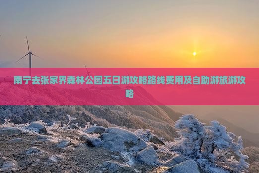 南宁去张家界森林公园五日游