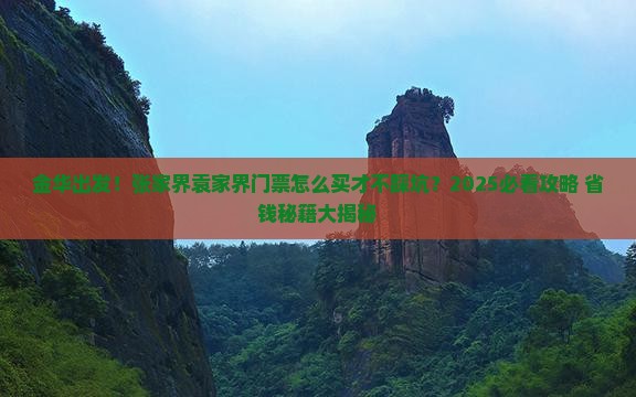 金华到张家界袁家界门票