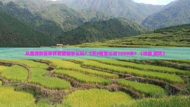 鹰潭到张家界芙蓉镇旅游