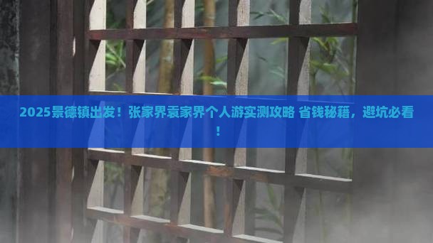 景德镇去张家界袁家界个人游