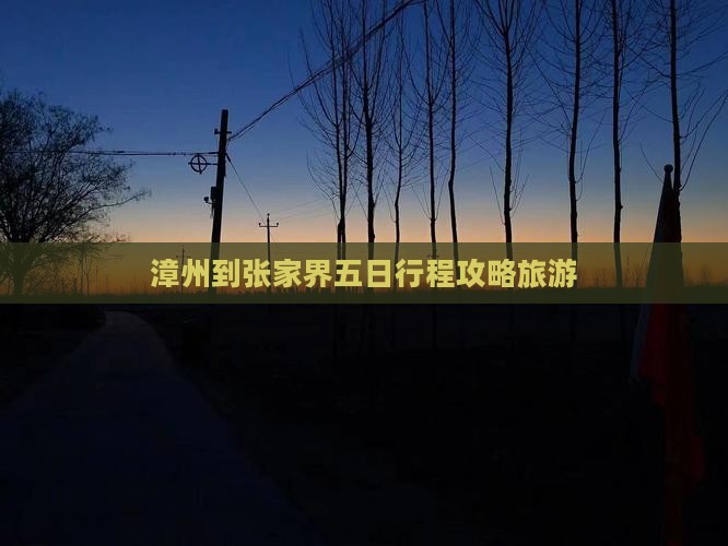 漳州到张家界五日游