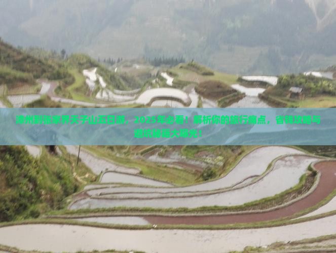 漳州到张家界天子山五日游