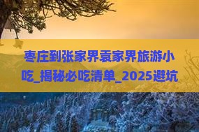 枣庄到张家界袁家界旅游小吃