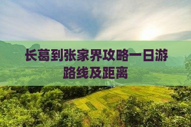长葛到张家界攻略