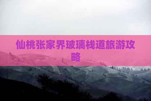 仙桃去张家界玻璃栈道旅行社