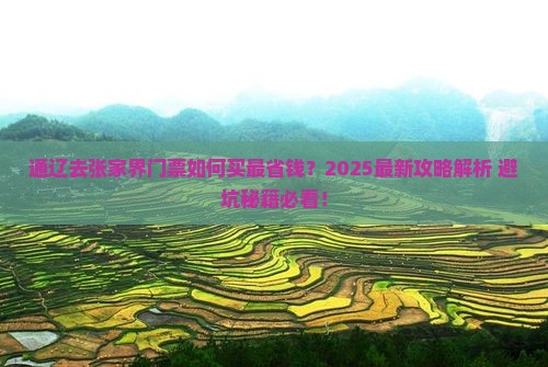 通辽去张家界门票