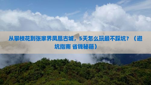 攀枝花到张家界凤凰古城门票