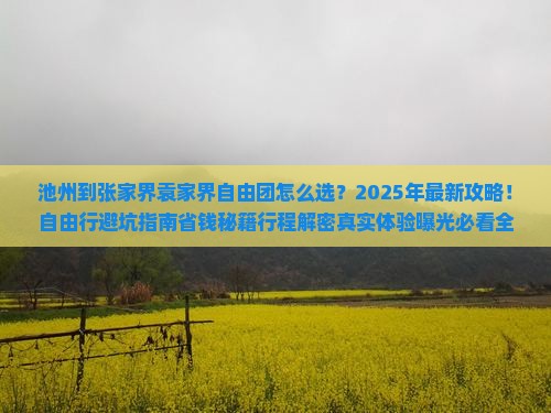 池州到张家界袁家界自由团