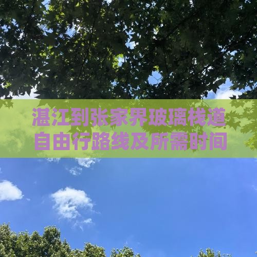 湛江到张家界玻璃栈道自由行