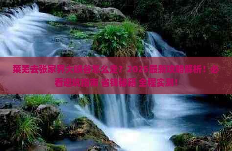 莱芜去张家界大峡谷攻略
