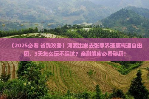 河源去张家界玻璃栈道自由团