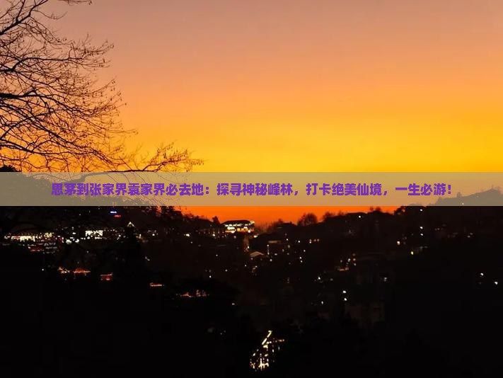 思茅到张家界袁家界必去地