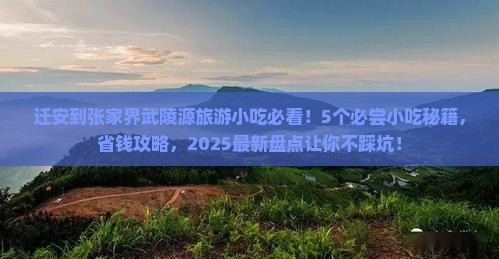 迁安到张家界武陵源旅游小吃