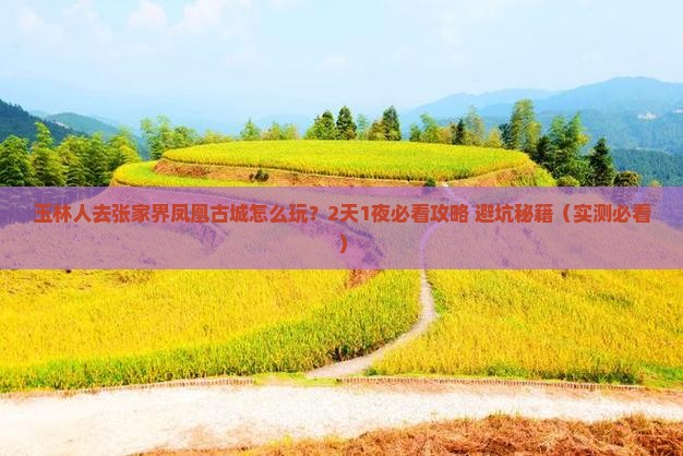 玉林去张家界凤凰古城旅行社
