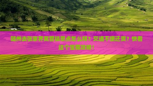 随州去张家界芙蓉镇景点